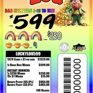 ALAMO: LUCKY LOU $599 (1329ct)